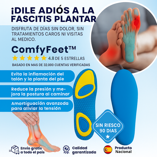 Plantillas ComfyFeet™ - Disfruta de Días Sin Dolor, Sin Tratamientos Caros y Sin Visitas al Médico
